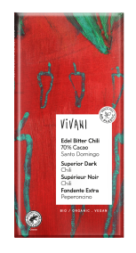 Choklad 70% Chili 100g EKO Vivani