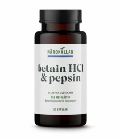 Betain HCL & Pepsin 90 kapslar - Närokällan