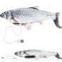 Fisk, sprattlande, tyg, catnip, 30 cm, USB-laddad