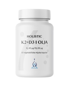 Holistic K2+D3 i olja 60k (bäst före 2024-05-13)