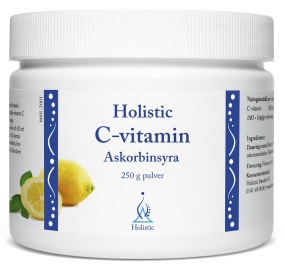 C-vitamin Askorbinsyra - Holistic (bäst före 2022-02-28)