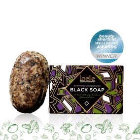 Loelle African Black Soap Bar - Hair & Body 125 g