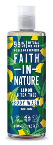 Duschgel/badskum Citron & Tea Tree 400 ml - Faith in Nature