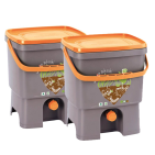 Bokashi – 2 hinkar á 16 liter, grå/orange