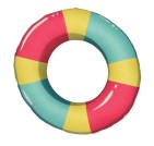 Hundleksak: Vattenlek Ring, flerfärgad, 19cm