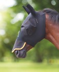Shires STRETCH Flughuva med öron och nos, Svart