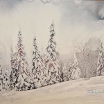 "Snö 2" akvarell