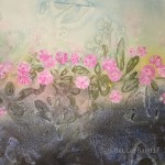"Blommor" akvarell, ca 40,5 x 52,5 cm.