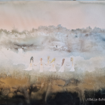 "Älvor" , akvarell,  ca 102 x 77 cm