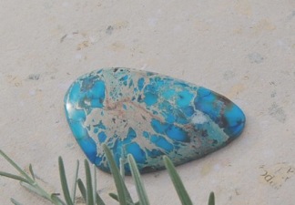Fantastisk Blue Sea Sandmend Jasper sten 60x40mm