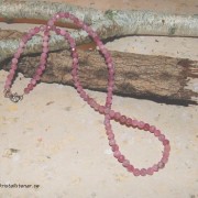 Rubelitt (röd Turmalin) sten halsband 42cm