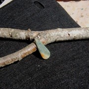 Serpentin Jade sten 33x14mm flatback