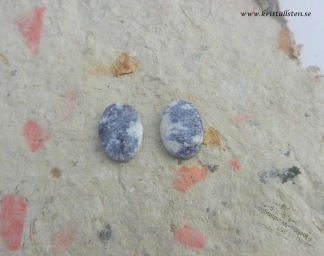Blå Scapolit sten, 25x18mm, flatback, styckpris