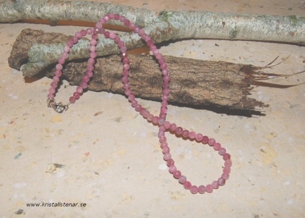 Rubelitt (röd Turmalin) sten halsband 42cm