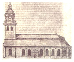 Göteborgs Domkyrka före branden 1802 Göteborgs Domkyrka före branden 1802