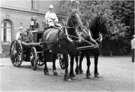 Ångsprutan på Huvudstationens gård 1972 Ångsprutan på Huvudstationens gård 1972