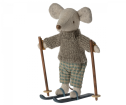 Maileg Winter Mouse With Ski Set Big Brother - Maileg Winter Mouse With Ski Set Big Brother