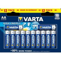 VARTA Alkaliskt Batteri AA 12-pack