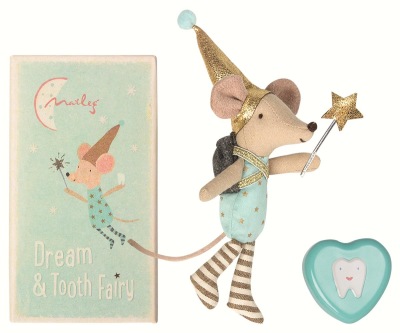 Maileg Mouse Tooth Fairy In Box Boy - Maileg Mouse Tooth Fairy In Box Boy