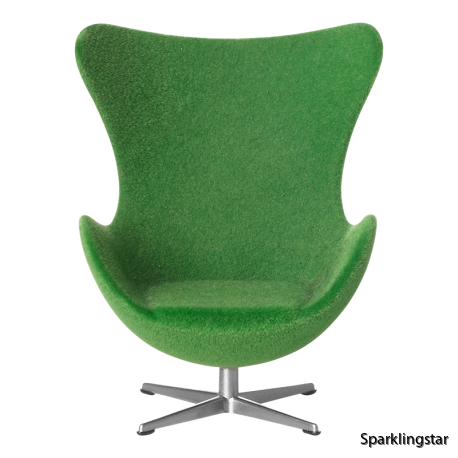 Minimii Arne Jacobsen Ägget Fåtölj Miniatyr ( Grön )