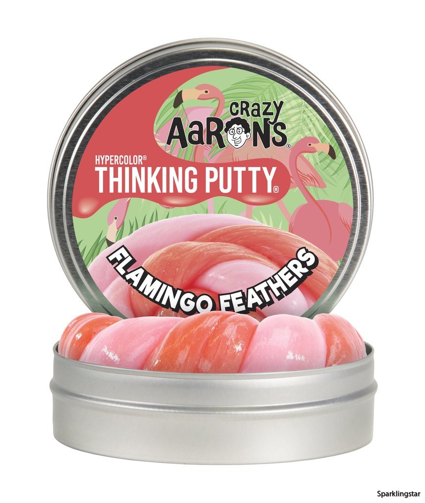Crazy Aarons Thinking Putty Flamingo Feathers