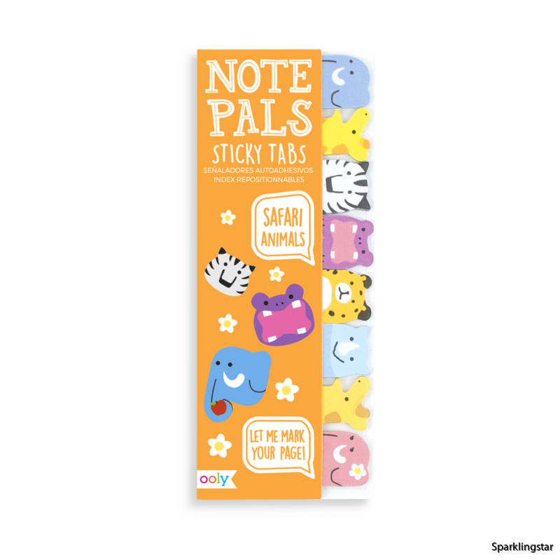 Ooly Note Pals Sticky Tabs Safari Animals