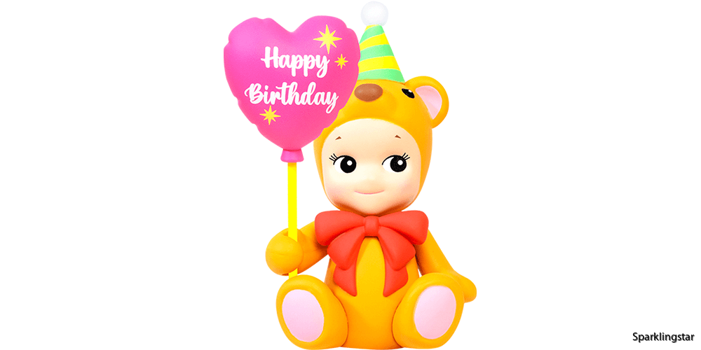 Sonny Angel Birthday Gift Bear Heart Balloon