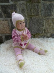 Babytröja med nyponrosor 50% angora