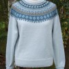 Blå Skimmer pullover cardigan Bohus Stickning - Blue Shimmer light blue mc pullover/cardigan kit english instruction