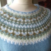 Den Blå pullover cardigan Bohus Stickning
