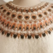 Crevetten Vit pullover cardigan Bohus Stickning