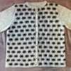 Prickar cardigan Bohus Stickning - Dots pullover light gray mc kit,  english instruction
