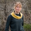Guld storkrage pullover Bohus Stickning - Gold Cowl Neck pullover kit english instruction