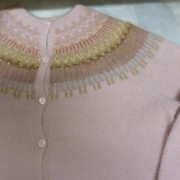 Rosa Spetskragen pullover cardigan Bohus Sticking