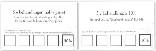 stämpelkort stämpelkort