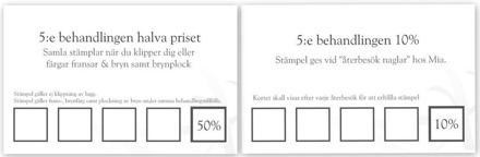 stämpelkort stämpelkort