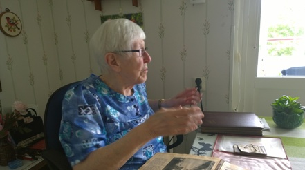 Irma Meyer, adopterad Johansson, 92 år, Skövde 2014. Foto Kent Friman, copyright