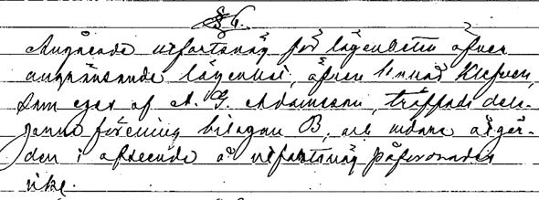 Ur rågångsmätningsprotokoll 1905 avseende Kleven under Svarvarebacken.