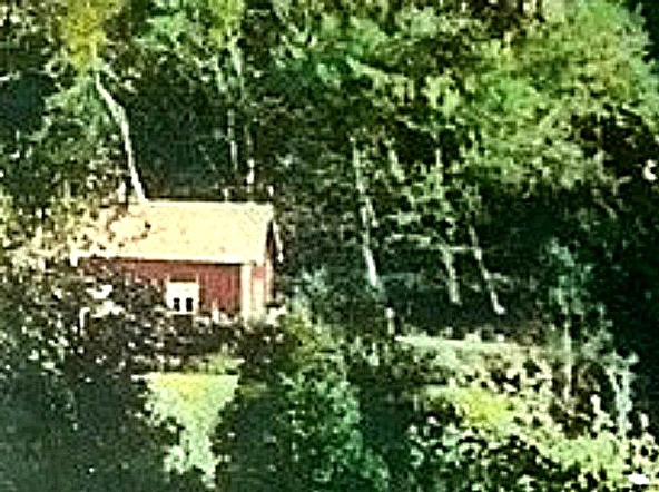 The cottage at the farm Sten - colored photo from 1905