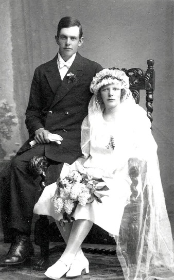 Linnéa & Bror Ullberg 25/5 1928 - foto från Petronella Erlandsson, 2018