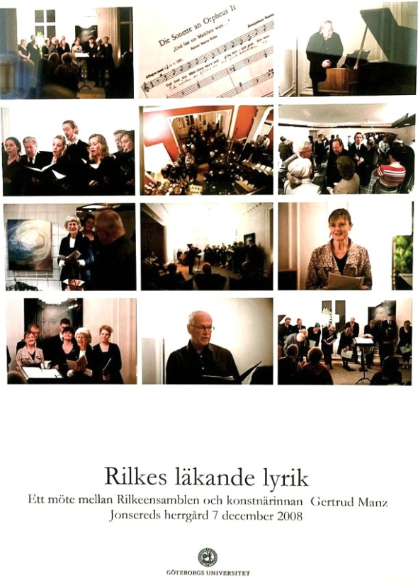 Fotosammanställning från Rilkeensemblen 2008 tillhandahållen av Getrud Manz 2016