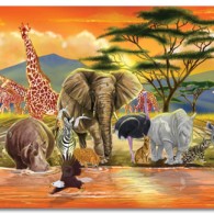 Leksaker golvpussel - Safari