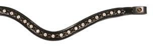 Pannband BR Swarovski  - svart med silver/ svarta stenar stl Full 