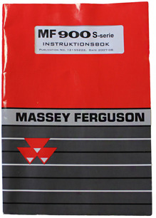 Instruktionsbok frontlastare MF 900S