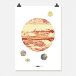 Jupiter färg på vit