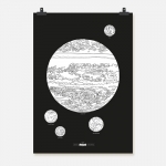 Jupiter vit på svart