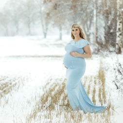 gravidfotografering på vintern