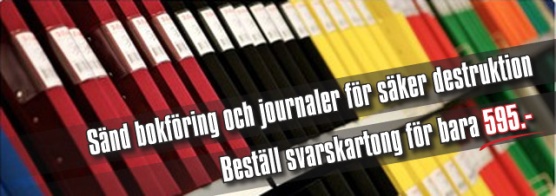 Dokumentförstöring med rikstäckande service. Frakt, kartong och dokumentförstöring ingår i fast pris