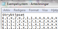Exempel på System 81