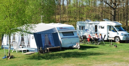 Ställplatser för husbil på Våxtorps camping & stugby utanför Laholm, familje- & naturcamping nära Vallåsen, Laholm öppet året runt